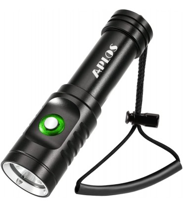 APLOS AP01 1050 Lumen Tauchen Taschenlampe 3 Modi Taschenlampe mit XM-L2 LED IPX8 Wasserdicht Unterwasser Tauchlampe Unterwasser 150M Wasserdicht mit Akku und Ladegerät - BSRSD5QA