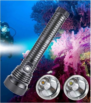 LEELLY Tauchen Taschenlampe Professionelle Tauchlampe 7000 LM XHP70.2 LED Unterwasser Professionelle Tauchlampe Wasserdicht 150M Outdoor Tauch LED Gelb Weiß Lampe Tauchen Taschenlampe - BYLDQN15