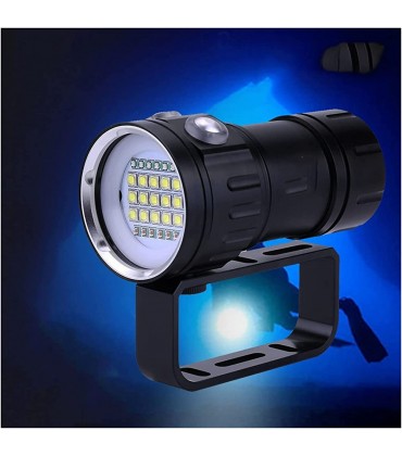 LEELLY Tauchlampe professionelles Tauchlicht 300 W Beruf LED-Tauchtaschenlampe IPX8 Wasserdichtes Niveau Unterwasserfotografie Fülllicht Maximale Tauchtiefe von 100 Metern Tauchtaschenlampe - BBCII4JD