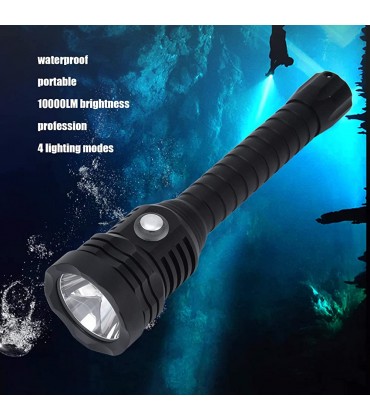 Pwshymi Tauch-Taschenlampe wasserdichte Tauchleuchte Beruf für Unterwasserbeleuchtung zum Tauchen für die Jagd - BADEMEE6