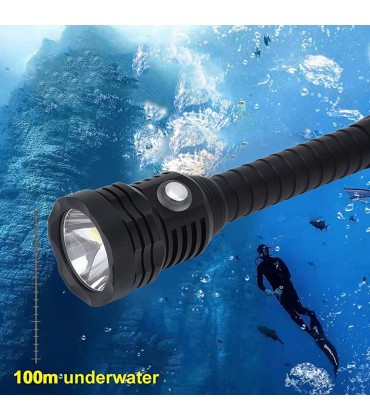 Pwshymi Tauch-Taschenlampe wasserdichte Tauchleuchte Beruf für Unterwasserbeleuchtung zum Tauchen für die Jagd - BADEMEE6