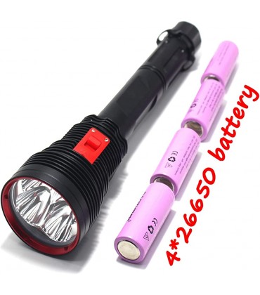 Tauchlampe 8000 Lumen 4 x XHP70 wasserdichte Tauchlampe leistungsstark XHP70 Unterwasser-Blitzlicht Tauchlampe wasserdicht mit wiederaufladbarem Akku Farbe: B Größe: 1 - BYZSY6WW