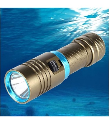Tauchlicht Wasserdichter Tauchgang Unterwasser 80 Meter LED Tauchen-Taschenlampen-Fackeln gelbe Lampe Light Camping Lanterna mit stufenlosen Dimmen  Body Color : Red  Size : A Package  - BWHCE282