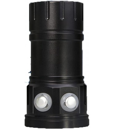 XWZS Tauchlampe IPX8 Wasserdicht 18000LM Bright Beads Unterwasser Taschenlampe 80M wasserdichte Tauchbeleuchtung Lampe Video Fotografie Taschenlampe Mit Griffhalterung,Schwarz - BUMQUK5K