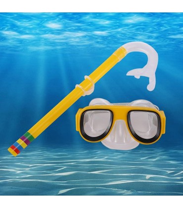 Ravcerol Kinder-Schwimm-Schnorchel-Set professionelle frei atmende Anti-Fog-Tauchbrille ergonomisches Design komfortable sichere Schnorchel-Schwimmbrille für Jungen und Mädchen - BSQVQKBK