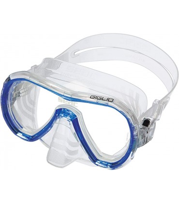 Seac Unisex Jugend Set Giglio MD Valve Schnorchelset mit Maske und Schnorchel mit Wasserausblasventil für Kinder blau medium - BIPRVK9H