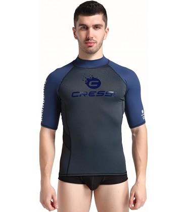 Cressi Unisex Hydro Men’s Premium Rash Guard S.Sleeves Rash Guard Kurze Ärmel aus elastischem Stoff für Erwachsener Mann UV-Schutz UPF 50+ - BGAOI7D5