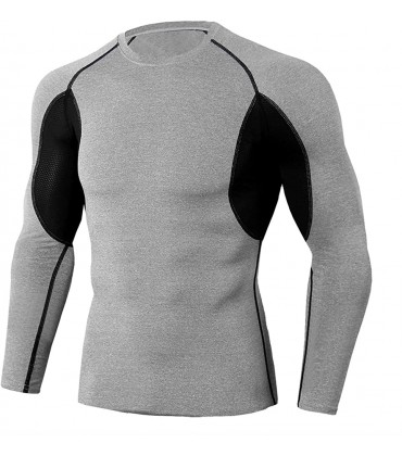 Herren Shirts UV Rash Guards Langarm Quick Dry Stretch Kompressionsshirt Training Fitness Radtrikot - BMFLMAN9