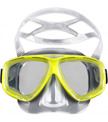 Tomyeer Schnorchel-Set Schnorchel-Brille Trocken-Top-Schnorchel mit Anti-Beschlag-Design für Erwachsene und Kinder Gelb - BBGTYNAH