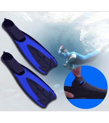 Erwachsene Tauchflossen Silikon Tauchflossen Schnorcheln Fußflossen Schwimmflossen Anfänger Tragbare Schwimmausrüstung Color : Blue Size : 38-39 - BNQTG36D