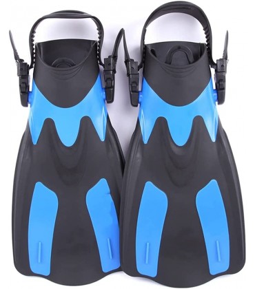 Schwimmflossen Erwachsene Short Scuba Schnorchelschuhe Schwimmflossen Trek Foot Flipper Tauchflossen Tauchflossen mit Absatz Color : Blue Size : ML-XL - BLHRH466