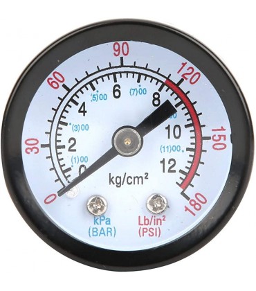 Agatige Utility Manometer Y40 Eisengehäuse Instrument 0-180 PSI 0-12Bar Druckmessung für Kraftstoff Luftkompressor Öl Wasser Gas - BGXDBHK4