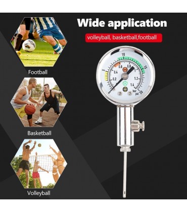 GLOGLOW Ballpumpen Ball Manometer Mini-Luftdruckmesser Barometer Tool für Fußball Rugby Volleyball luftdruckprüfer - BUSPTHMH