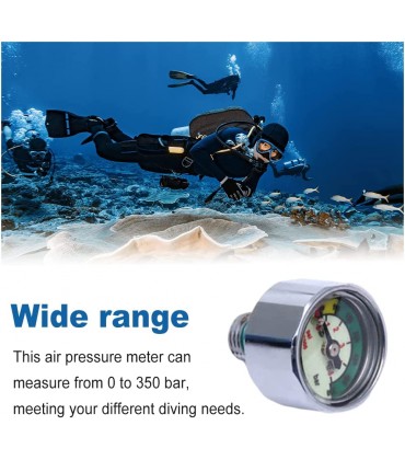 Guangcailun Unterwasser Tauch Sauerstoffzylinder Druckmesser Erste Stufe 350 Bar Gauge Vernickeltes Messing Manometer Messwerkzeug - BGBYV89J