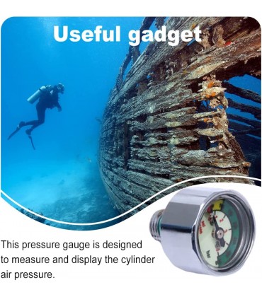 Guangcailun Unterwasser Tauch Sauerstoffzylinder Druckmesser Erste Stufe 350 Bar Gauge Vernickeltes Messing Manometer Messwerkzeug - BGBYV89J