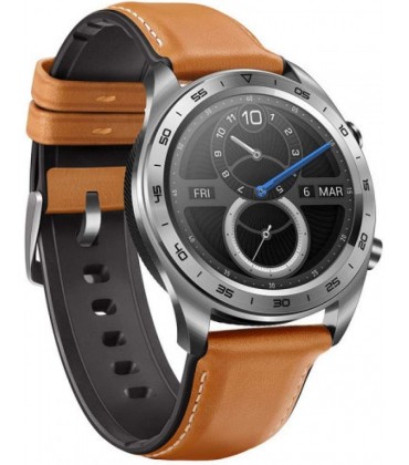 Honor Watch Magic SmartWatch 1,2-Zoll-AMOLED-Touchscreen Echtzeit-Herzfrequenzmesser 3D-Entfernung vertikale Geschwindigkeit Höhe und DruckmessungSilber - BFLDR7K6