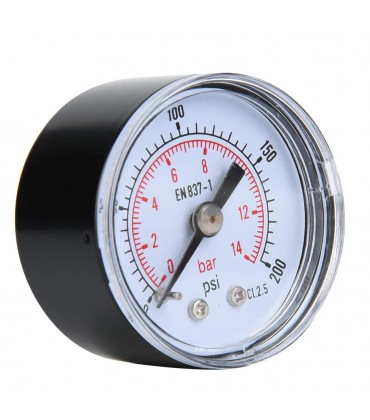 Mechanisches Manometer 1 8 Zoll BSPT Axialmanometer für Luft Öl und Wasser0-200psi,0-14bar - BUUIM98K