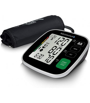 medisana BU 546 connect Oberarm-Blutdruckmessgerät präzise Blutdruck und Pulsmessung mit Speicherfunktion und Bluetooth-App Ampel-Skala Funktion zur Anzeige eines unregelmäßigen Herzschlags - BSRSH572