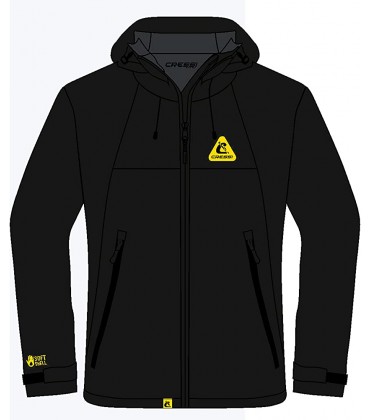 Cressi Unisex-Adult Hooded Shell Jacket Schwarz gelb L - BMKFQKHK