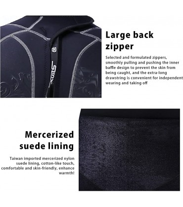 DNJKH 3mm Neopren Tauch-Nass-Anzug für Männer Ganzkörper Tauchanzug Lange Ärmel Nassanzüge mit Reißverschluss Hinten - BUHJUE21