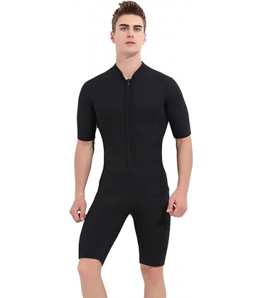 HKYMBM Männer Neoprenanzug 3MM Neopren-Tauchgang Shorty Nassanzug Thermal-Badeanzug Für Erwachsene Front-Reißverschluss UV-Schutz Badeanzug Für Surfen Tauchen Schnorcheln - BLVDGM2N