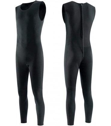 Langer Neoprenanzug schwarz Thermisch warm Easy Stretch Neopren Nassanzug für Männer Frauen Front Zipper ärmellos,3XL - BSZVREW5