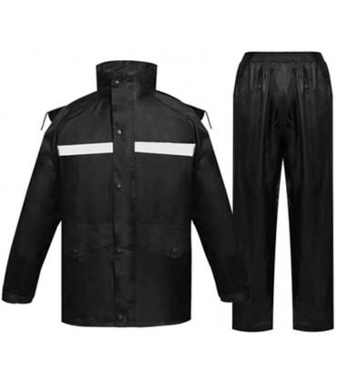 Men and Women Set Raincoats Waterproof Split Reflective Multi-Function Trekking Travelling Raincoat Reusable Raincoat Color : Black Size : XXL Black X - BNGSOWHD