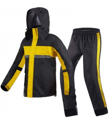 Mountaineering Raincoat Rain Pants Suit Locomotive Waterproof Multi-Function Raincoat Riding Raincoat Color : Blue Size : XXL Yellow XX - BBSUY162