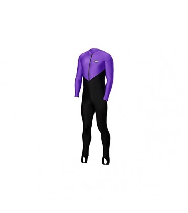Aeroskin Nylon Lycra Full Body Suit Black Torso with Color Accent Black Purple X-Large - BLAHU28Q