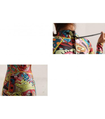Damen Neoprenanzug Womens Floral Neoprenanzug 3mm Full Suit Dive Skin Design Langarm Neoprenanzug zum Tauchen Schnorcheln Surfen Kajakfahren Kanufahren Farbe : Multi-colored Size : XXL - BSWMNKD4