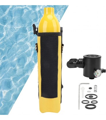 0,5L Tauchflasche Tauchsauerstoffflasche mit Atemventil Aufbewahrungstasche Unterwasser-Sauerstofftank für Tauchen Tauchset - BHVXDQM4
