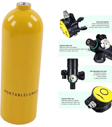 2L X5000Plus Tauchflaschen-Kit Unterwasser-Atemgerät Atemgerät Tauchen Doppelschultergurt-Set Tragbares Tauchflaschen-Kit - BCULCBW9