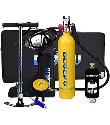 Mini Scuba Tank Kit 1L Diving Oxygen Tank with 15-20 Minutes Capability Underwater Breathing Device Pressure and Corrosion Resistant Material Full Set,superiorquality6 - BDYZXHMH