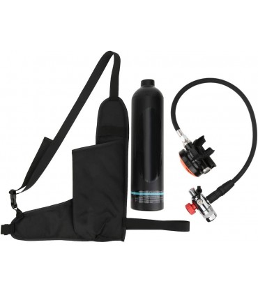 Sauerstoffflasche Kit Mini Tauchflasche Pressluftflasche Tauchausrüstung Scuba Diving Taucher Zubehör Tauchen Schnorcheln Tauchsets,Druck- und korrosionsbeständiges MaterialSchwarz - BAZKFND3