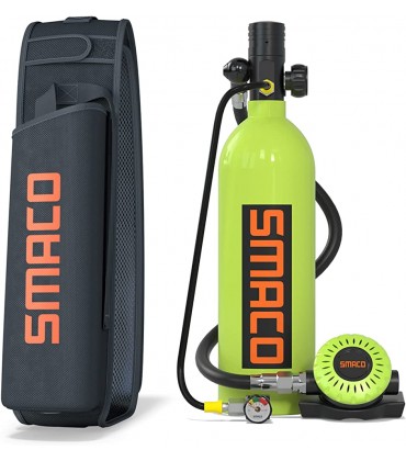 Tauchflasche Zum Sporttauchen SMACO S400Pro Tauchen Sauerstofftank mit 1L Kapazität Unterstützen Sie 15-20 Mins Unterwasseratmung Nicht Mehr als 30mNeue Generation Tauchzylinder Unterwasseratemgerät - BRUZKBKV
