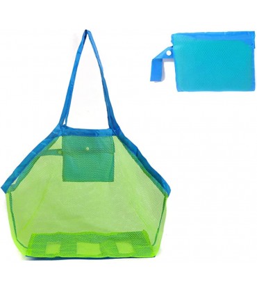 BEE&FLOWER Netz Strandtasche Mesh Beach Bag Netztasche Tragbare Aufbewahrung Netz Tasche für Familie Urlaub Kinder Aufräumsack Spielsack - BKETB94H