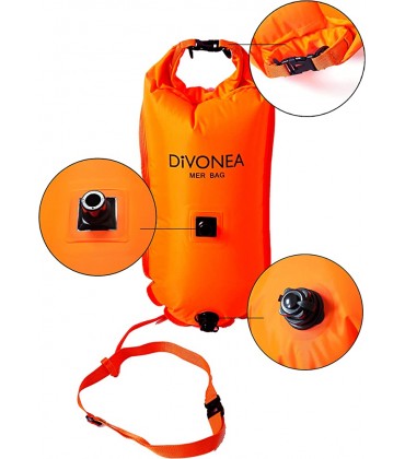DiVONEA Wasserdichte Tasche 28L + Tauchersignalboje + Schwimmer mit wasserdichtem Fach - BDZHJ55E