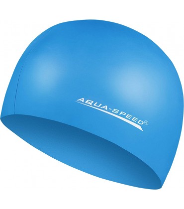 Aqua Speed Super-Stretch Badekappe für Damen & Herren + inkl. E-Book | Schwimmkappe | Bademütze | Badehaube | Silikon | Mega - BYYXCQAV