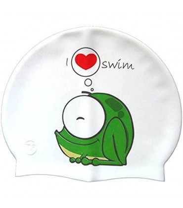 Badekappe Bademütze Silikon Frog | Schwimmkappe| Hoher Komfort und Sichtbarkeit | Italienischer Stil und Design - BERTB17H