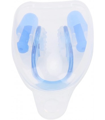KUIDAMOS Nasenclip-Ohrstöpsel leuchtende und auffällige Farbe Wiederverwendbare weiche Ohrstöpsel Nasenclip ergonomisch geformt zum SchwimmenBlau - BRVCCQ4N