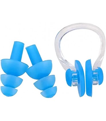 skrskr Silikon Schwimmohrstöpsel Nasenclip-Sets Wasserdichter Ohr- und Nasenschutzblock Wasserweich und bequem für Kinder Erwachsene - BSNXH562