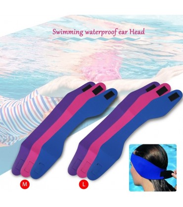 VGEBY Schwimm Ohrschutz Stirnband Neopren Elastic Kopfband Ohrband für Erwachsene und KinderM L Farbe : Blau Abmessung : M - BFNQEB6M