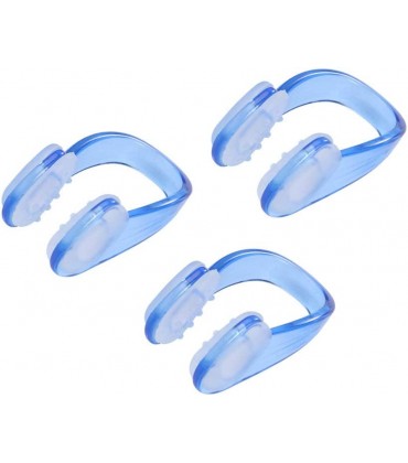 DOITOOL Nasenklammer zum Schwimmen Unisex weiches Silikon Poolzubehör für Erwachsene Tauchen Blau 3 Stück - BUFBQJJJ