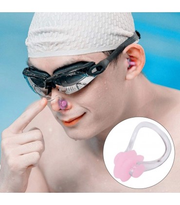 FECAMOS Trainings-Nasenklemme Silikon + PC wasserdichte Schwimm-Nasenklemme Elastische Teo-Farben zum Schwimmen für zur Vorbeugung von bakteriellen Infektionen - BOTFSEDJ