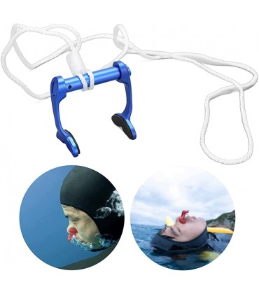 Fournyaa Schwimm-Nasenstöpsel 25-Grad-Winkelgenauer Freitauch-Nasenclip geteiltes Design mit Umhängeband für Tauchanfänger - BLGODVJ8