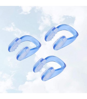 HEMOTON Nasenklammer zum Schwimmen Unisex weiches Silikon Poolzubehör für Erwachsene Tauchen Blau 3 Stück - BJAPBM34