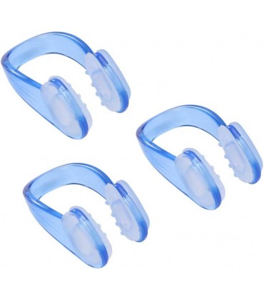 HEMOTON Nasenklammer zum Schwimmen Unisex weiches Silikon Poolzubehör für Erwachsene Tauchen Blau 3 Stück - BJAPBM34
