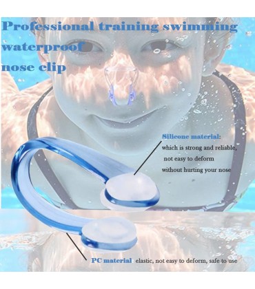 Nasenklammer zum Schwimmen mit Aufbewahrungsbox 6 Stücke Silikon Nasen Clip leicht aufsetzbar Nasenclip Protector für Kinder Erwachsene Anfänger Schwimmen - BXXXSH9M