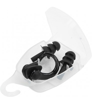 VGEBY Schwimm-Ohrstöpsel-Nasenclip-Set wasserdichte Stöpsel Silikon-Schwimmtrainings-Ohr- und Nasenschutz-Set für Kinder und Erwachsene Box-Paket - BWSHPK3V