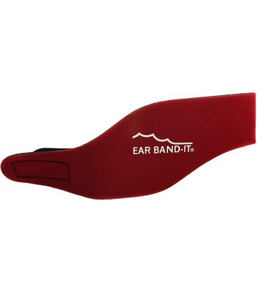 Ear Band-It Diadema Schwimmen erfunden von einem Arzt behält Wasser vorbehaltlich die Stecker Ohren sicher die Stecker Ohren Groß im Alter von 10 Erwachsenen Rot - BIXEIWAH